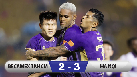 Kết quả Becamex TP.HCM 2-3 Hà Nội FC: Rượt đuổi trong trận cầu có 3 quả penalty  Kết quả Becamex TP.HCM 2-3 Hà Nội FC: Rượt đuổi trong trận cầu có 3 quả penalty